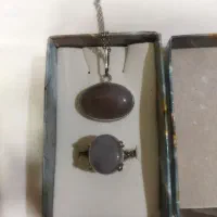 ست انگشتر و گردنبند نقره روس