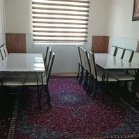میز غذاخوری 8 نفره فلزی نو