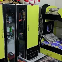 تخت دو طبقه باکمد وتشک