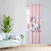 پرده طرح یونیکورن