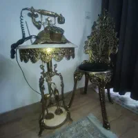 تلفن و میز تلفن برنز