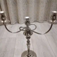 شمعدان ۳ شعله سایز بزرگ انگلیسی سیلور