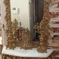ست لوستر و میز ساعت برنز