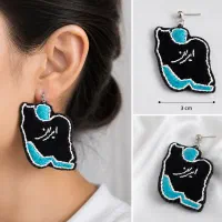 گوشواره گلدوزی طرح ایران
