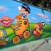 دیوارنویسی، نقاشی دیواری، نقاشی منظره