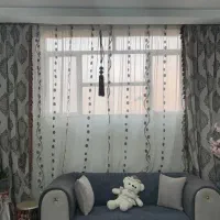 پرده و دو دستک پرده سالم فوری