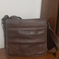 کیف چرم طبیعی قهوه ای دوشی