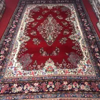 فرش دستباف همدان ۶ متری لاکی رنگ گیاهی