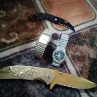 دوتا ساعت مردانه دوتا چاقو