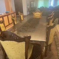مبلمان پذیرایی و ناهارخوری چوب گردو