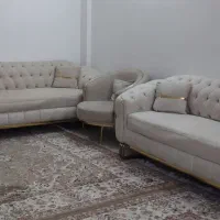 مبل چستر کرم طلایی