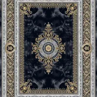 فرش گلگون-/ نیلی  رنگ خاص برجسته
