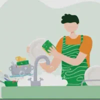 ظرفشور و نظافتچی در کبابی