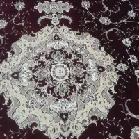 فرش ۱۲ متری کاشان وپرده حریر۹متری