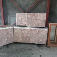 کابینت فلزی،آبگرمکن دیواری،هود،گاز،تلویزیون