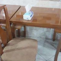 میز ناهارخوری چوب با صندلی 4 نفره