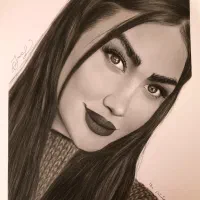 سفارش طراحی‌ و تقاشی چهره سیاهقلم