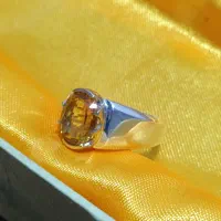 انگشتر نقره اسپورت دست ساز سیترین