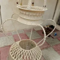 اویز  بزرگ مکرومه جا گلدانی