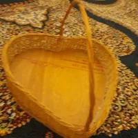 سبد حصیری بزرگ قلبی