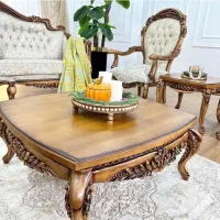 مبل نه نفره  چوب تمام گردو %رنگ قابل تغییر /قسطی