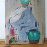 تابلو نقاشی رنگ روغن طبیعت بی جان