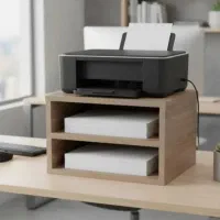 میز پرنیتر رومیزی طرح چوب