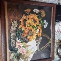 قاب نقاشی با تکنیک مداد رنگی