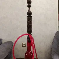 قلیون / قلیان چوبی تنه بلند با کامدهی هیولا