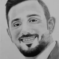 طراحی چهره سیاه قلم