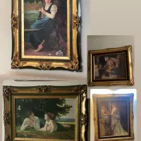 تابلو نقاشی روی بوم با قاب نفیس