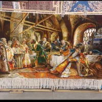 تابلو فرش دستباف تبریز مهمانی تزار ۱۸۰ در ۱۱۰