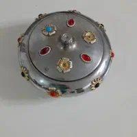 قندان قدیمی یاشکلات خوری عتیقه شکرپاش بشقاب قدیمی