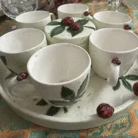 سرویس چای خوری ۶نفره و ظرف شکلات خوری بلور