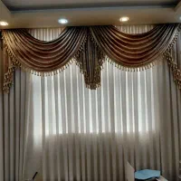 پرده پذیرایی پرده جهیزیه نو روپشتی اطلس پود