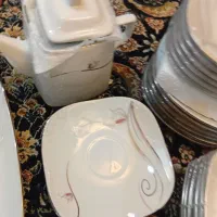 چینی  مقصود  طرح مربع  پلاتین صورتی