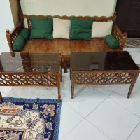 لوازم چوبی نیمکت ومیز عسلی
