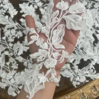 دانتل خرج کار طرح برگ + تور شاین دار