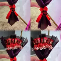 دست گل روبانی با کاکائو