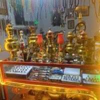 سماور زغالی  دکوری مسی برنزی
