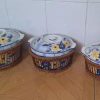 ست سوپ خوری سه تکه چینی قدیم