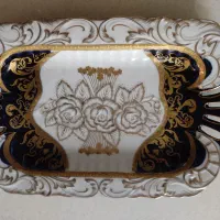 سینی سرمه ای گلدار ساخت جمهوری چک