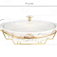 سوفله خوری چینی بیضی مدل لورنزو