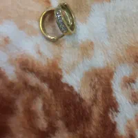 گوشواره حلقه ای نگین دار نقره ایتالیایی