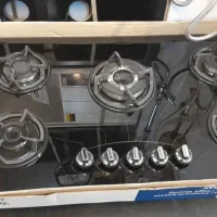 اجاق گاز 5 شعله شیشه و استیل