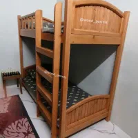 تخت نوجوان دوطبقه سرویس خواب تمام چوب کافیبار