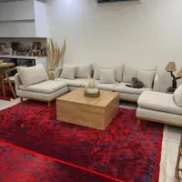 یک جفت فرش ۶ متری و ۱در۳ لاکی قرمز سرمه ای ست