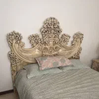 سرویس تخت خواب ۲ نفره منبت کاری راش