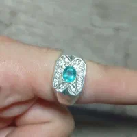 انگشتر زمرد نقره