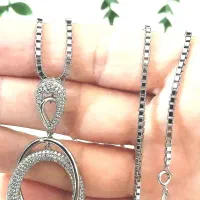 گردنبند نقره و انگشترهای نقره با عیار 925